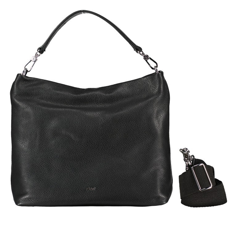 Beuteltasche Dalia Kaia Black Silber, Farbe: schwarz, Marke: Abro, EAN: 4067278093758, Abmessungen in cm: 37x32x14, Bild 1 von 8