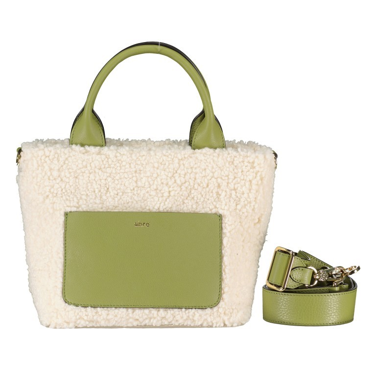 Handtasche Eco Fur Florian Raquel S Ivory Oliv, Farbe: grün/oliv, Marke: Abro, EAN: 4067278101101, Abmessungen in cm: 22x20x11, Bild 1 von 7