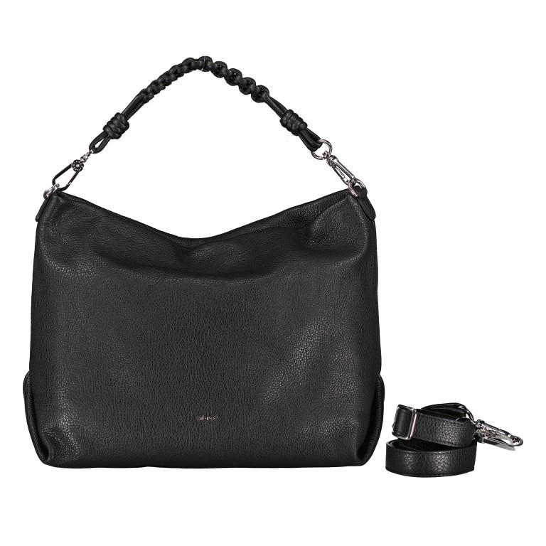Beuteltasche Dalia Poppy Black Nickel, Farbe: schwarz, Marke: Abro, EAN: 4067278100753, Abmessungen in cm: 37x32x14, Bild 1 von 8