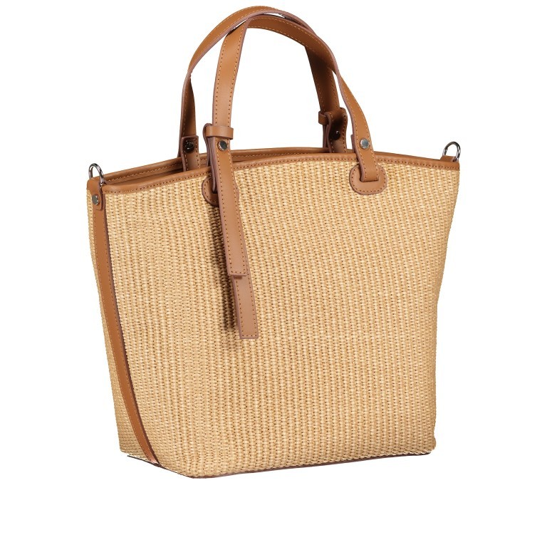 Handtasche Natur, Farbe: cognac, Marke: Hausfelder Manufaktur, EAN: 4065646016033, Abmessungen in cm: 25x26x16, Bild 2 von 7