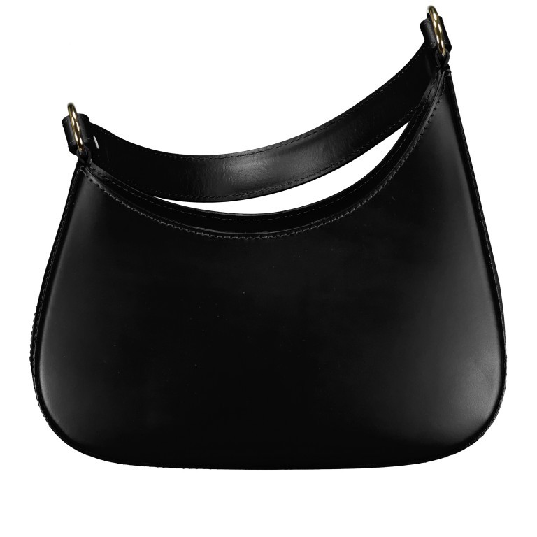 Beuteltasche Ruga Schwarz, Farbe: schwarz, Marke: Hausfelder Manufaktur, EAN: 4065646016187, Abmessungen in cm: 28x18x7, Bild 3 von 8