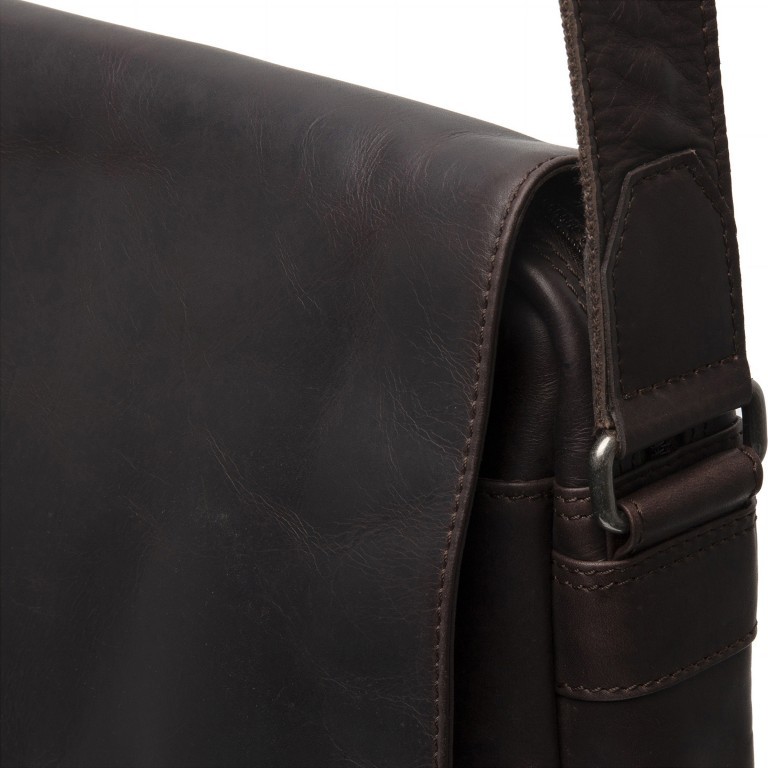 Kuriertasche Gili mit Laptopfach 14 Zoll BRAUN, Farbe: braun, Marke: The Chesterfield Brand, EAN: 8719241089003, Abmessungen in cm: 34.5x27x8, Bild 6 von 7