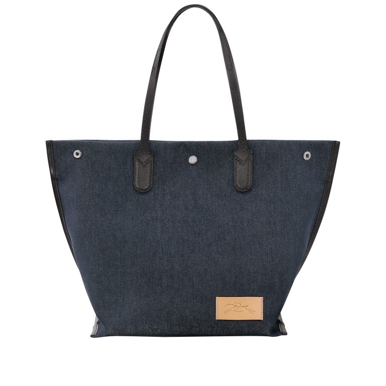 Shopper Essential Canvas Tote Bag L Denim, Farbe: blau/petrol, Marke: Longchamp, EAN: 3597922394913, Abmessungen in cm: 32x32x17, Bild 1 von 5
