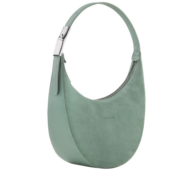 Beuteltasche Roseau Soft Vert de Gris, Farbe: grün/oliv, Marke: Longchamp, EAN: 3597922430734, Abmessungen in cm: 28x17x10, Bild 2 von 6