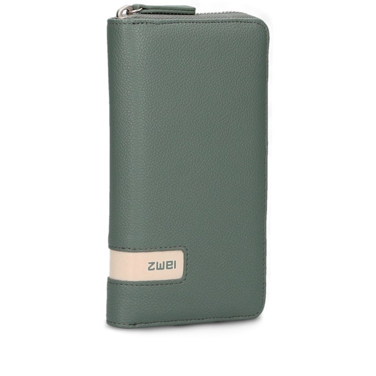 Geldbörse Mademoiselle Wallet MW2 Eucalyptus, Farbe: grün/oliv, Marke: Zwei, EAN: 4250257933101, Abmessungen in cm: 19.5x10x3, Bild 2 von 5