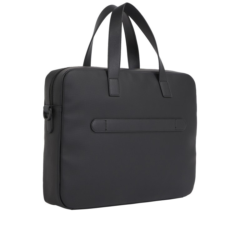 Aktentasche Essential Computer Bag mit Piqué-Struktur Black, Farbe: schwarz, Marke: Tommy Hilfiger, EAN: 8720645293071, Abmessungen in cm: 38x28x10, Bild 2 von 4