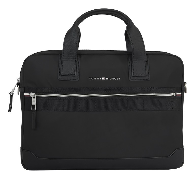 Aktentasche Elevated Computer Bag mit Laptopfach 15.6 Zoll Black, Farbe: schwarz, Marke: Tommy Hilfiger, EAN: 8720645289630, Abmessungen in cm: 40x30x9, Bild 1 von 4