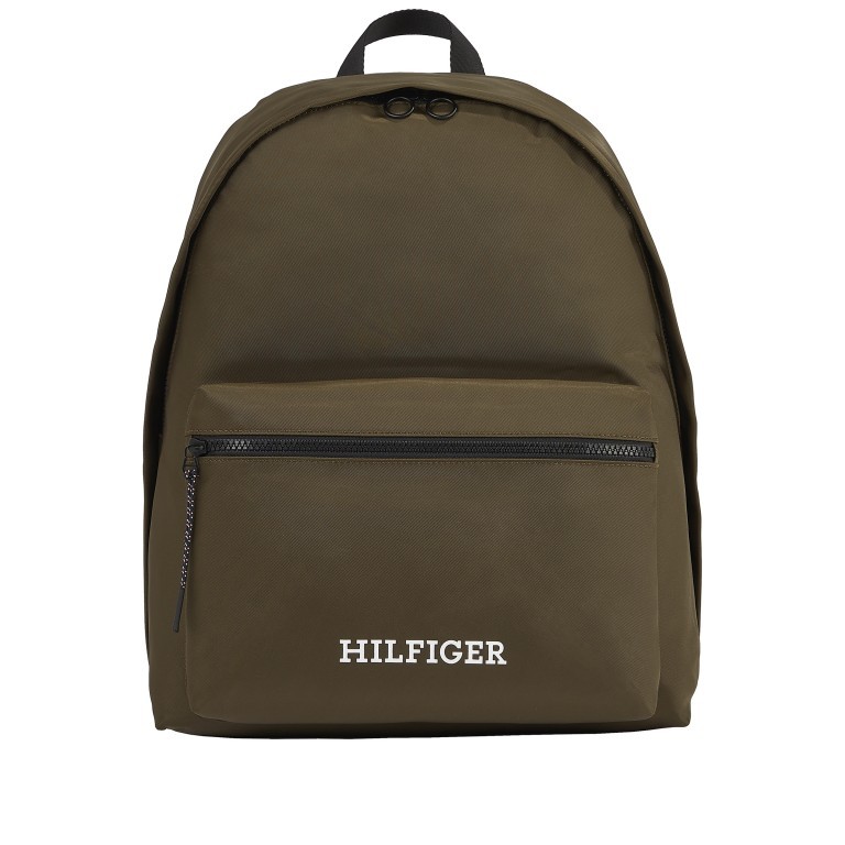 Rucksack Monotype Dome Backpack Army Green, Farbe: taupe/khaki, Marke: Tommy Hilfiger, EAN: 8720645299813, Abmessungen in cm: 30x46x15, Bild 1 von 4