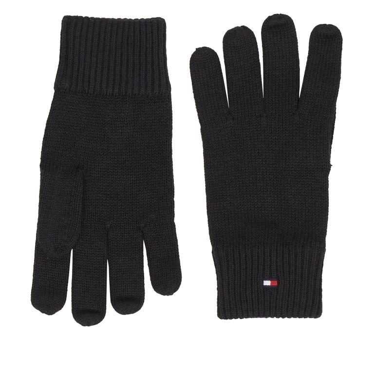Handschuh Essential Knitted Gloves Größe ONE-SIZE Black, Farbe: schwarz, Marke: Tommy Hilfiger, EAN: 8720642130317, Bild 1 von 4