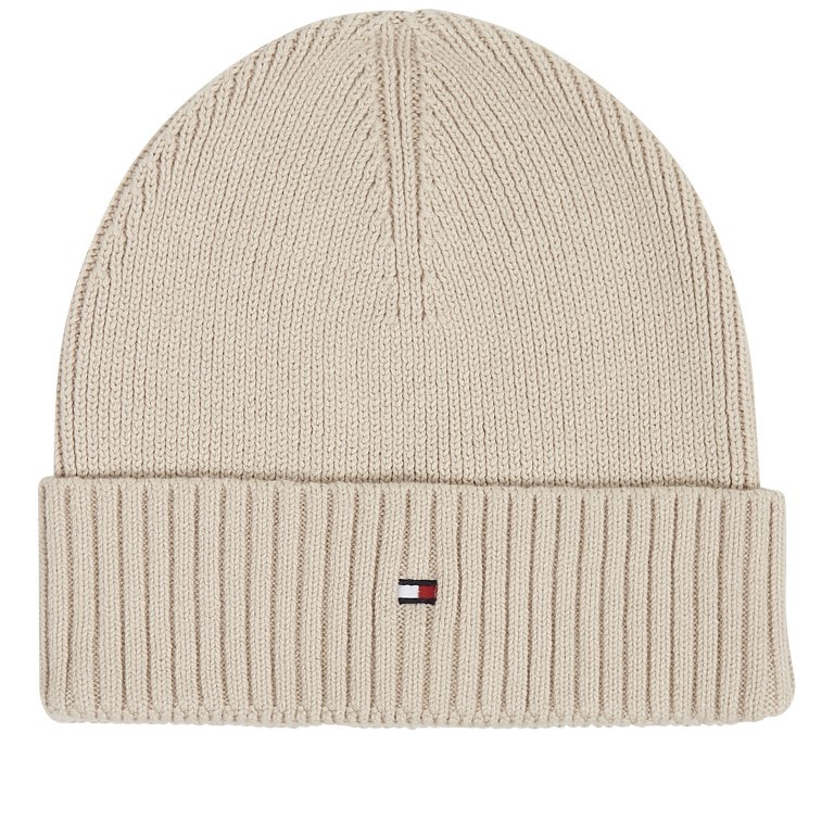 Mütze Essential Flag Beanie Cashmere Creme, Farbe: beige, Marke: Tommy Hilfiger, EAN: 8720645300915, Bild 1 von 3