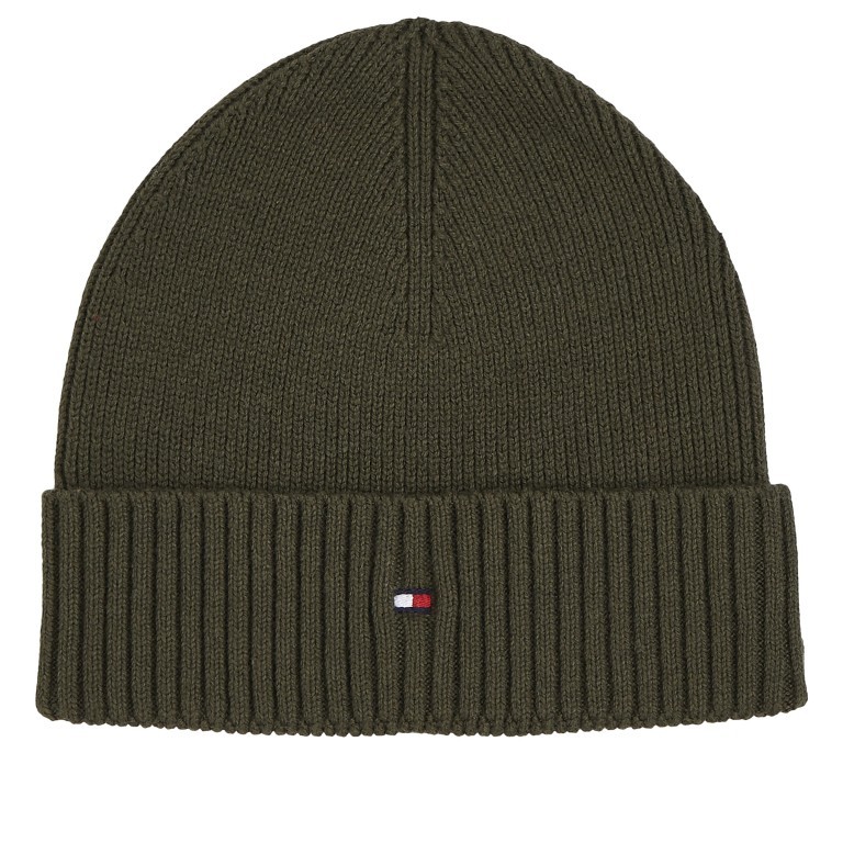 Mütze Essential Flag Beanie Army Green, Farbe: taupe/khaki, Marke: Tommy Hilfiger, EAN: 8720645301738, Bild 1 von 3