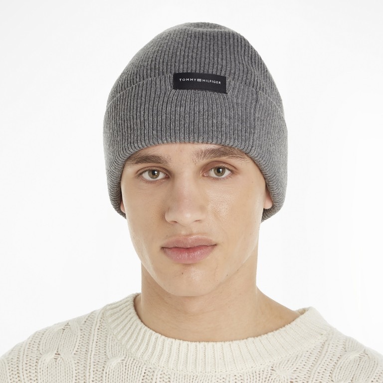 Mütze Uptown Wool Beanie Grey Melange, Farbe: grau, Marke: Tommy Hilfiger, EAN: 8720645291428, Bild 3 von 3