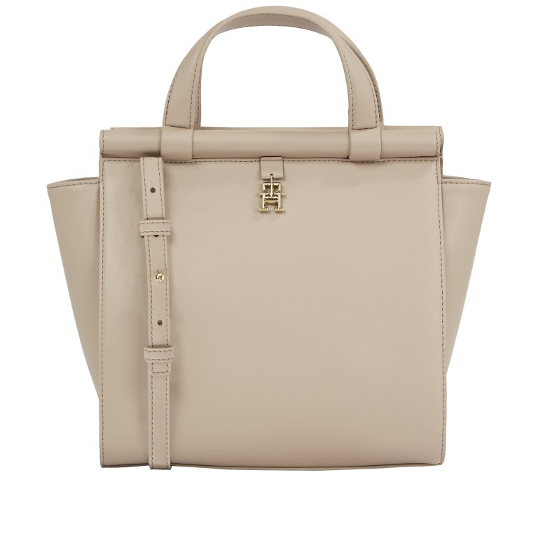 Handtasche Feminine Small Tote Merino, Farbe: beige, Marke: Tommy Hilfiger, EAN: 8720645299516, Abmessungen in cm: 23x23.5x11, Bild 1 von 4