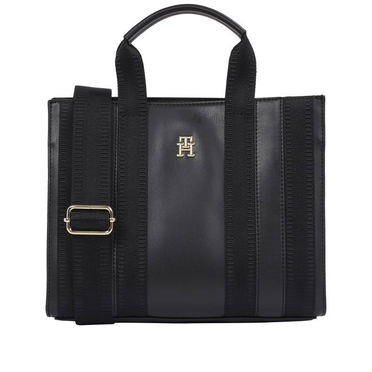 Handtasche Identity Small Tote Black, Farbe: schwarz, Marke: Tommy Hilfiger, EAN: 8720645284802, Abmessungen in cm: 25.2x25x7.1, Bild 1 von 4