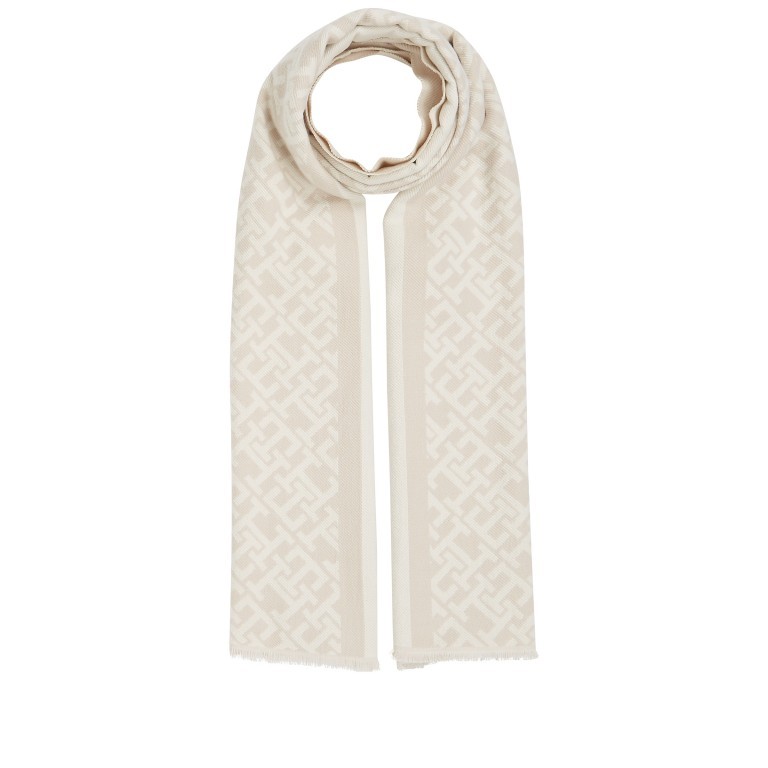 Schal Monogram Brushed Scarf AW0AW15341.ABH Cashmere Creme, Farbe: beige, Marke: Tommy Hilfiger, EAN: 8720645295662, Abmessungen in cm: 50x200x0, Bild 1 von 3