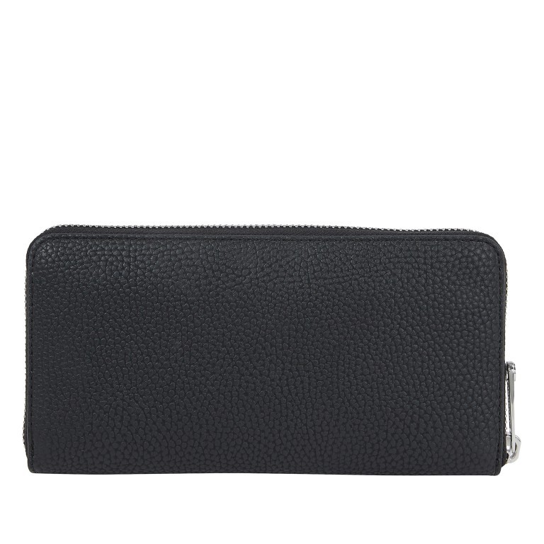Geldbörse Emblem Large Wallet Zip Around SCHWARZ/Black, Farbe: schwarz, Marke: Tommy Hilfiger, EAN: 8720645300151, Abmessungen in cm: 19x10x2.5, Bild 2 von 4