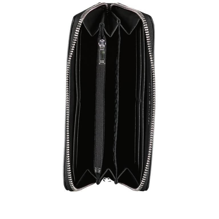Geldbörse Emblem Large Wallet Zip Around SCHWARZ/Black, Farbe: schwarz, Marke: Tommy Hilfiger, EAN: 8720645300151, Abmessungen in cm: 19x10x2.5, Bild 3 von 4