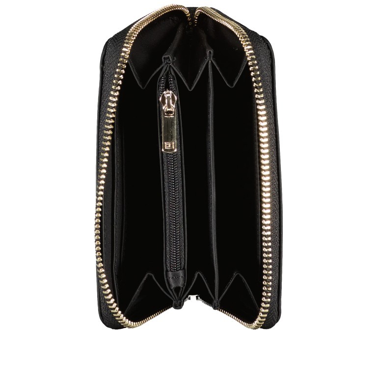 Geldbörse Poppy Medium Wallet Zip Around Black, Farbe: schwarz, Marke: Tommy Hilfiger, EAN: 8720645297208, Abmessungen in cm: 13x10x2, Bild 3 von 3