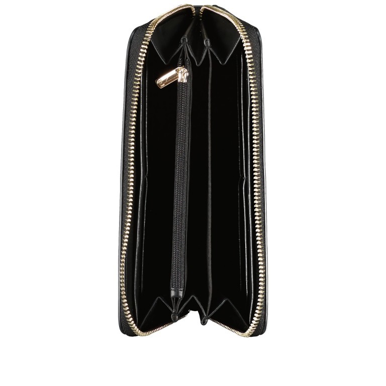 Geldbörse Poppy Plus Large Wallet Zip Around Black, Farbe: schwarz, Marke: Tommy Hilfiger, EAN: 8720645282853, Abmessungen in cm: 19x10x2.5, Bild 3 von 3