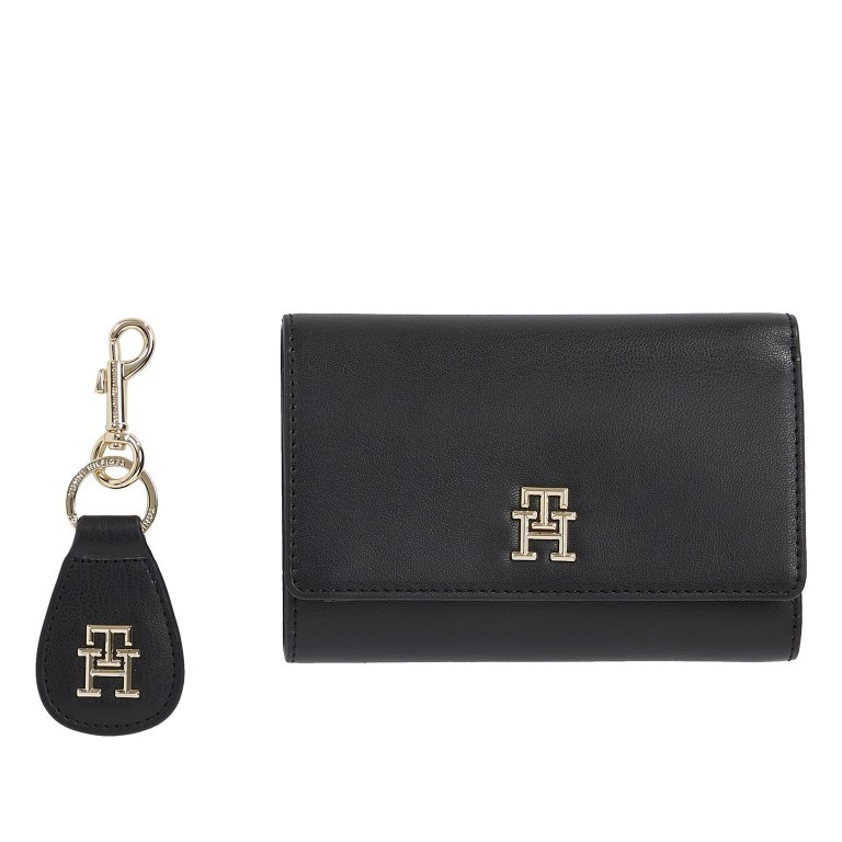 Geldbörse Medium Wallet with Key Fob zweiteiliges Geschenkset SCHWARZ/Black, Farbe: schwarz, Marke: Tommy Hilfiger, EAN: 8720645282945, Abmessungen in cm: 14x10x3, Bild 2 von 2
