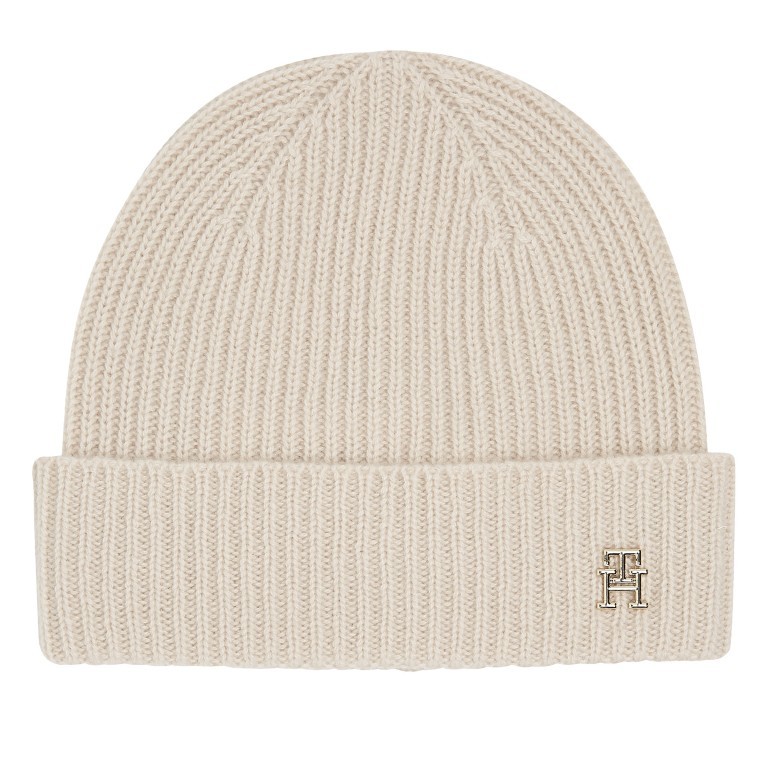 Mütze Cashmere Chic Beanie Cashmere Creme, Farbe: beige, Marke: Tommy Hilfiger, EAN: 8720645544012, Bild 1 von 3