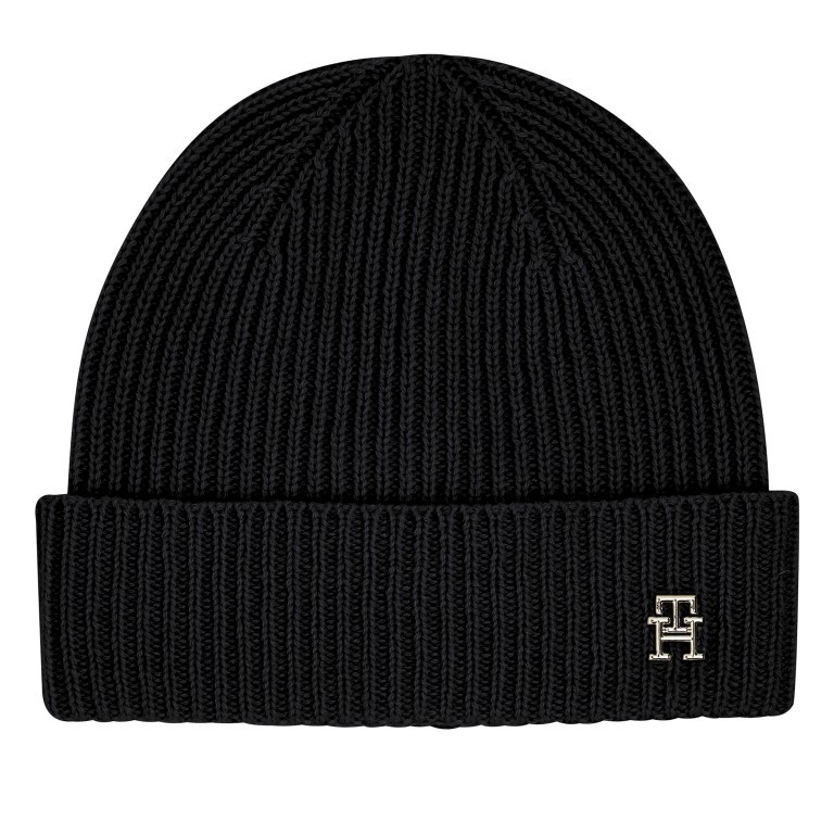 Mütze Cashmere Chic Beanie Black, Farbe: schwarz, Marke: Tommy Hilfiger, EAN: 8720645544029, Bild 1 von 3