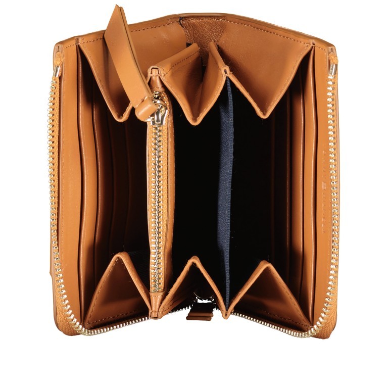 Geldbörse Crest Leather Medium Wallet Zip Around Tan, Farbe: braun, Marke: Tommy Hilfiger, EAN: 8720645283232, Abmessungen in cm: 13x10.5x2.5, Bild 3 von 3