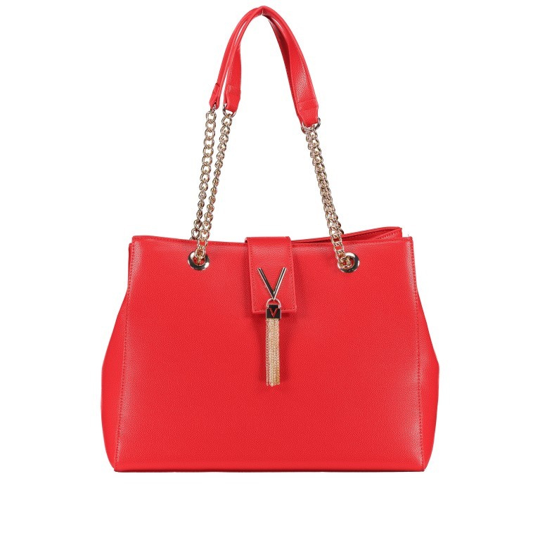 Handtasche Divina Rosso, Farbe: rot/weinrot, Marke: Valentino Bags, EAN: 8052790167502, Abmessungen in cm: 37.5x27.5x14, Bild 1 von 5
