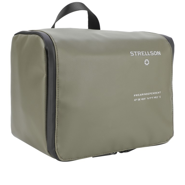 Kulturbeutel Stockwell 2.0 Washbag Benny LHZ Khaki, Farbe: grün/oliv, Marke: Strellson, EAN: 4053533988815, Abmessungen in cm: 28x21x13, Bild 2 von 6