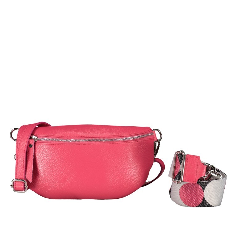 Gürteltasche Silberbeschlag Pink, Farbe: rosa/pink, Marke: Hausfelder Manufaktur, EAN: 4065646016644, Abmessungen in cm: 27x15x8, Bild 1 von 6