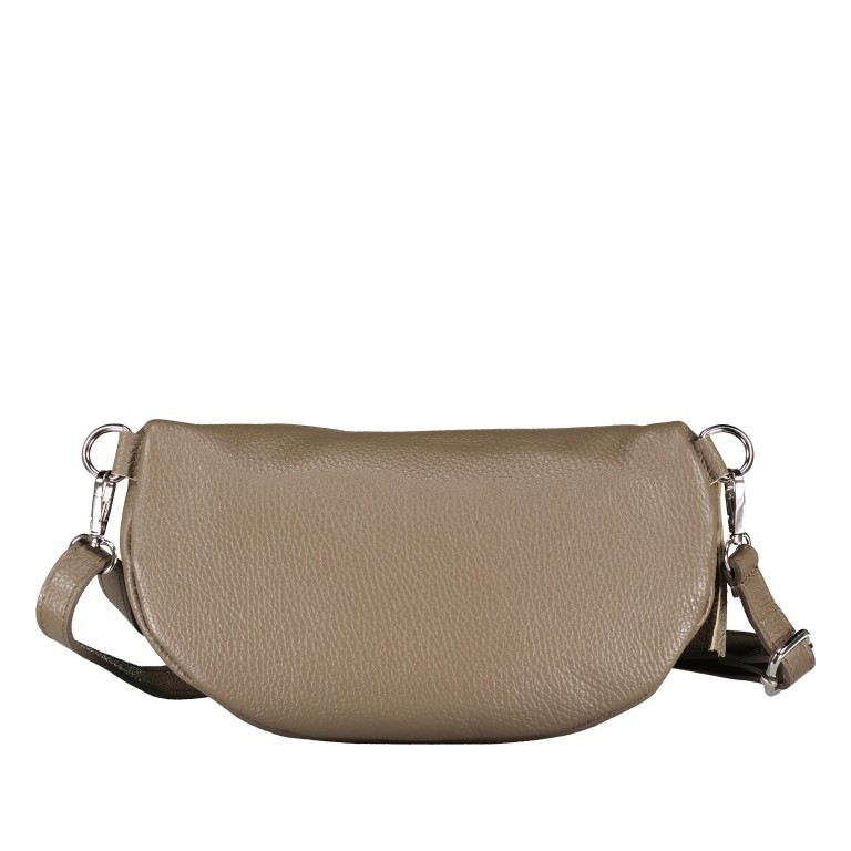 Gürteltasche Silberbeschlag Taupe, Farbe: taupe/khaki, Marke: Hausfelder Manufaktur, EAN: 4065646016866, Abmessungen in cm: 27x15x8, Bild 3 von 6