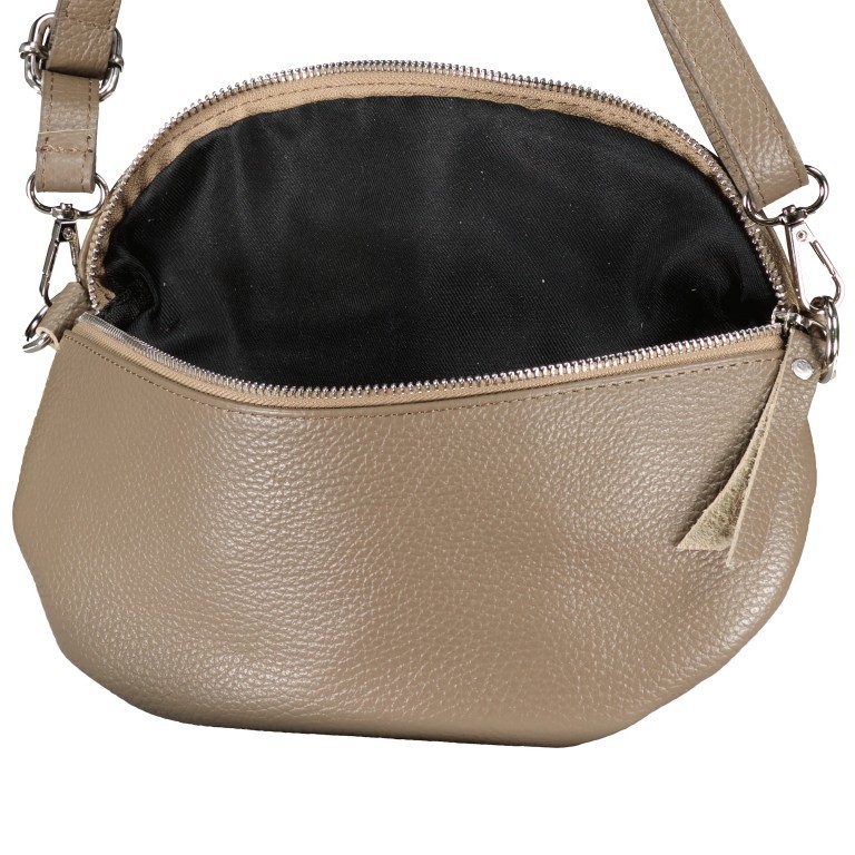 Gürteltasche Silberbeschlag Taupe, Farbe: taupe/khaki, Marke: Hausfelder Manufaktur, EAN: 4065646016866, Abmessungen in cm: 27x15x8, Bild 6 von 6