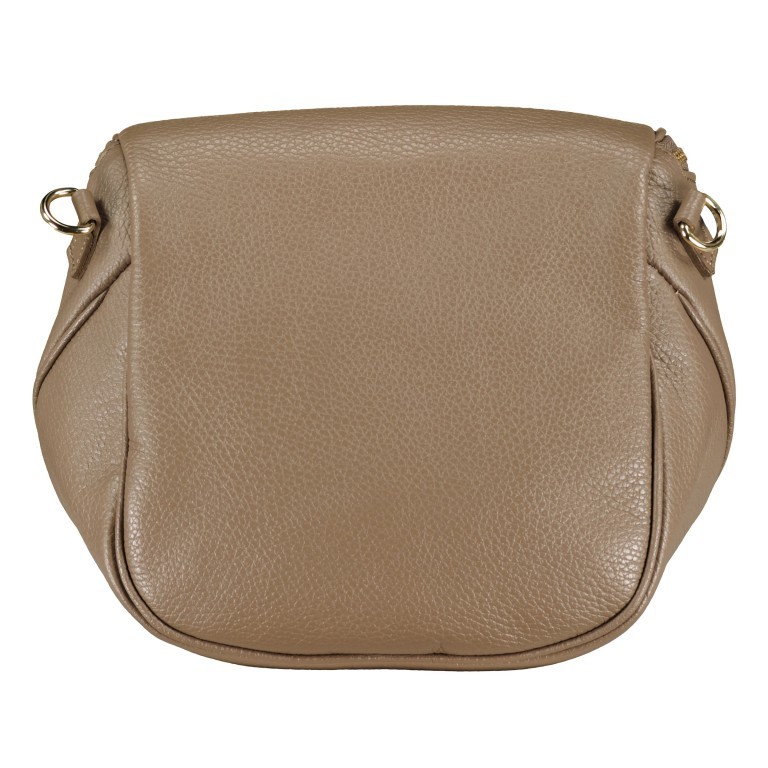 Gürteltasche / Umhängetasche Goldbeschlag Taupe, Farbe: taupe/khaki, Marke: Hausfelder Manufaktur, EAN: 4065646017290, Abmessungen in cm: 22x19x9, Bild 3 von 6