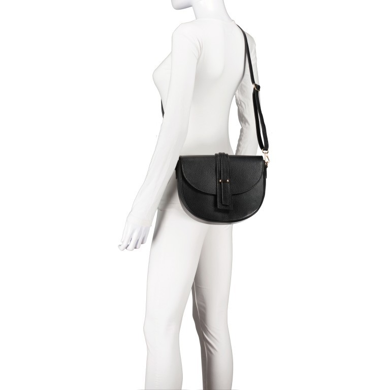 Satteltasche Schwarz, Farbe: schwarz, Marke: Hausfelder Manufaktur, EAN: 4065646017382, Abmessungen in cm: 28x20x7.5, Bild 7 von 8