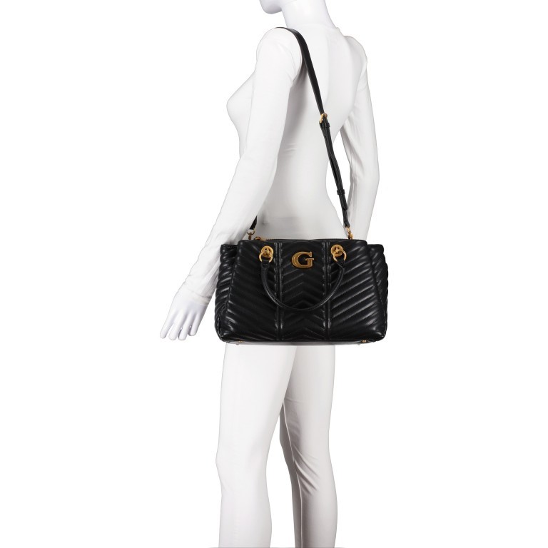 Handtasche Lovide Black, Farbe: schwarz, Marke: Guess, EAN: 0190231763079, Abmessungen in cm: 34x20x12.5, Bild 5 von 7