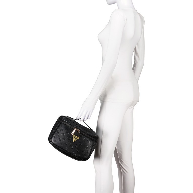 Kosmetikkoffer Wilder Travel Black, Farbe: schwarz, Marke: Guess, EAN: 0190231765837, Abmessungen in cm: 26x18x12.5, Bild 4 von 5