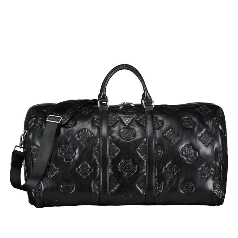 Reisetasche Puffed Weekender L Peony Black, Farbe: schwarz, Marke: Guess, EAN: 7622336921052, Abmessungen in cm: 60x31x28, Bild 1 von 4