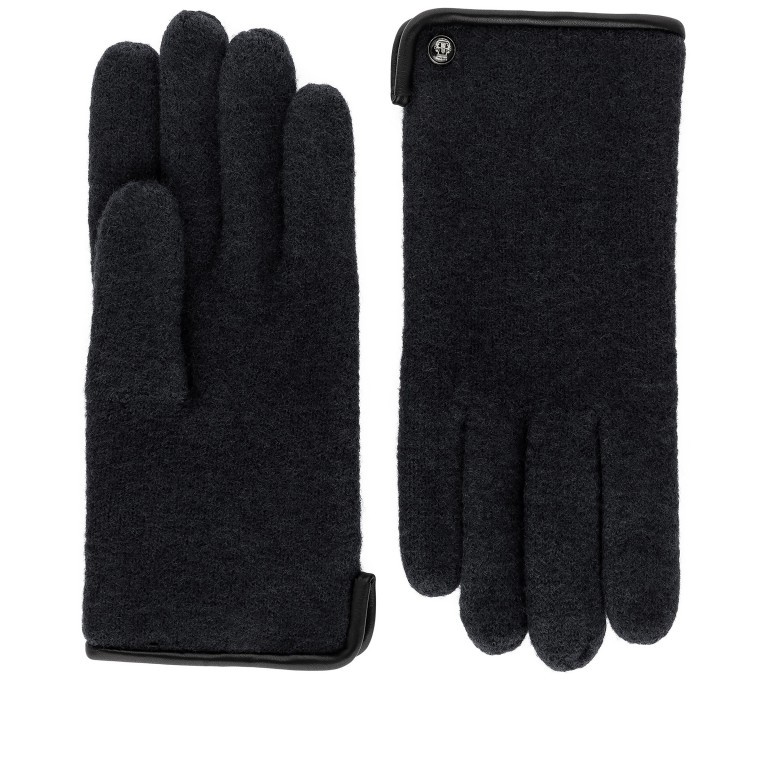 Handschuhe Herren Strick Leder-Paspel Größe 8,5 Black, Farbe: schwarz, Marke: Roeckl, EAN: 4003661215284, Bild 1 von 1