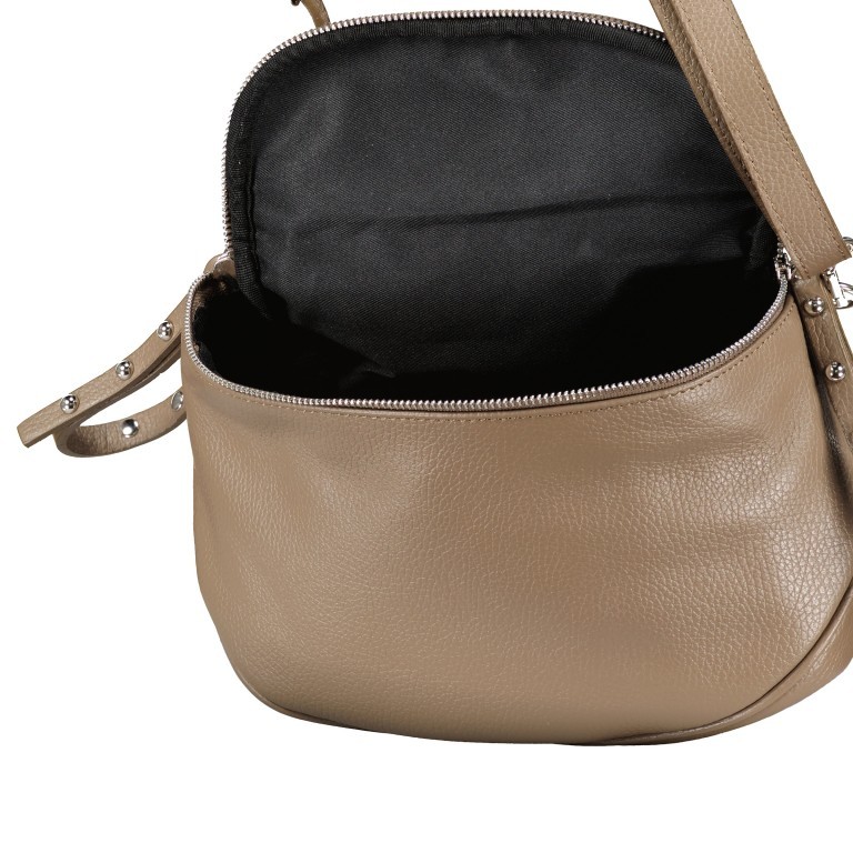 Gürteltasche Silberbeschlag Taupe, Farbe: taupe/khaki, Marke: Hausfelder Manufaktur, EAN: 4065646017627, Abmessungen in cm: 22x19x9, Bild 6 von 6