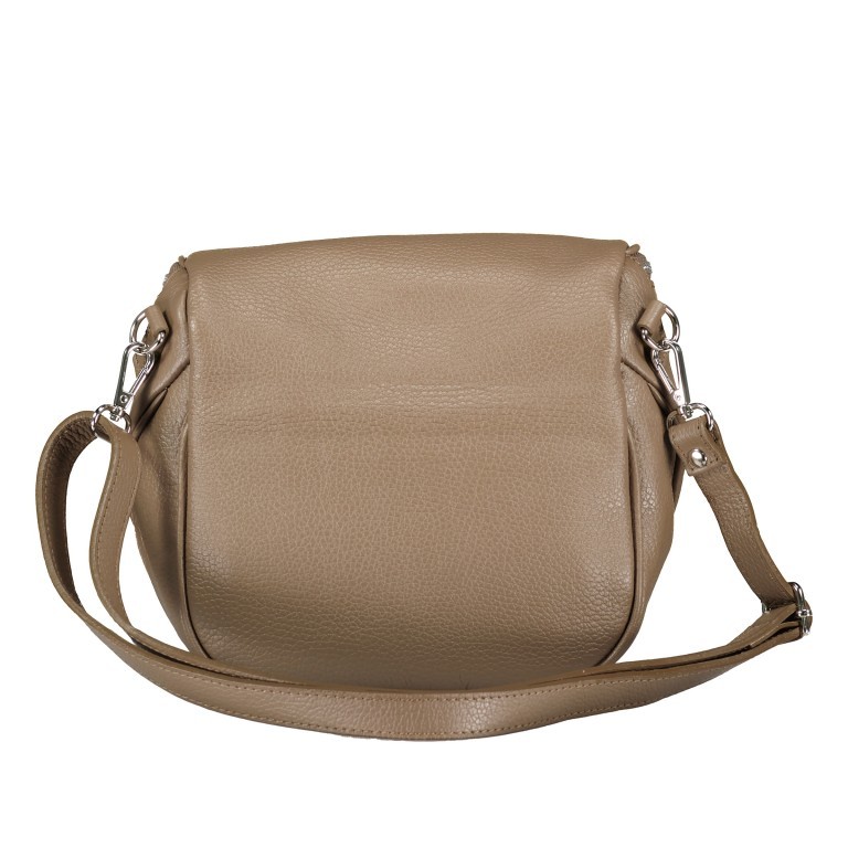 Gürteltasche Silberbeschlag Taupe, Farbe: taupe/khaki, Marke: Hausfelder Manufaktur, EAN: 4065646017627, Abmessungen in cm: 22x19x9, Bild 3 von 6