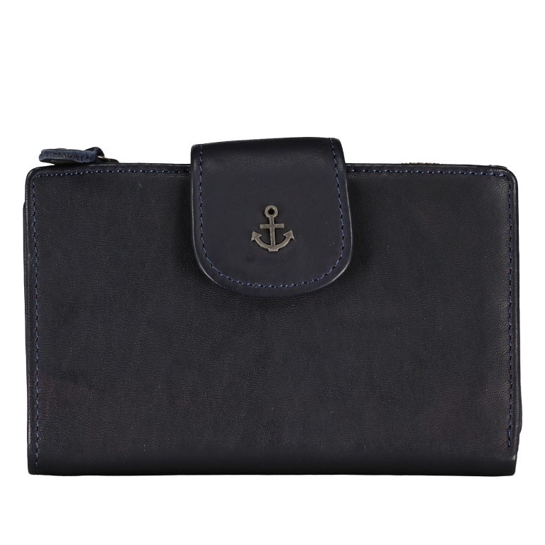 Geldbörse / Schlüsseletui Anchor-Love Kira SL-13764 Midnight Navy, Farbe: blau/petrol, Marke: Harbour 2nd, EAN: 4046478068452, Abmessungen in cm: 15.5x9x2, Bild 1 von 6