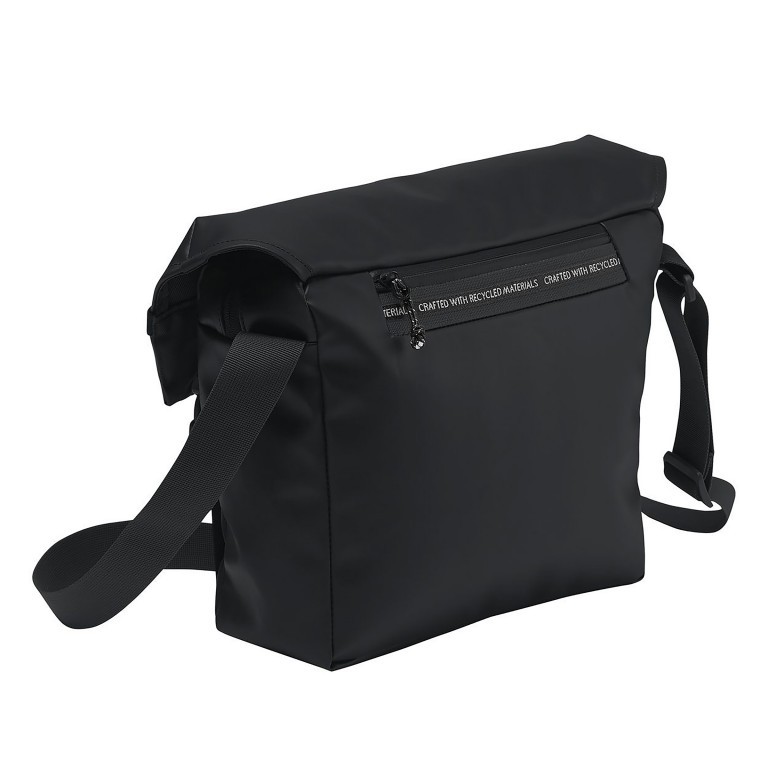 Kuriertasche Mineo Messenger Bag Black, Farbe: schwarz, Marke: Vaude, EAN: 4062218380868, Abmessungen in cm: 30x24x10, Bild 2 von 3
