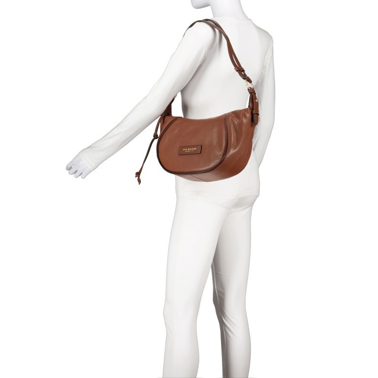 Beuteltasche Domitilla Hobo S Marrone, Farbe: cognac, Marke: The Bridge, EAN: 8033748535949, Abmessungen in cm: 33x21x9, Bild 4 von 5