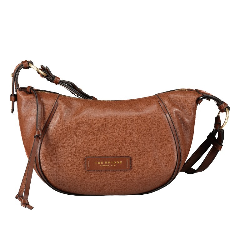 Beuteltasche Domitilla Hobo S Marrone, Farbe: cognac, Marke: The Bridge, EAN: 8033748535949, Abmessungen in cm: 33x21x9, Bild 1 von 5