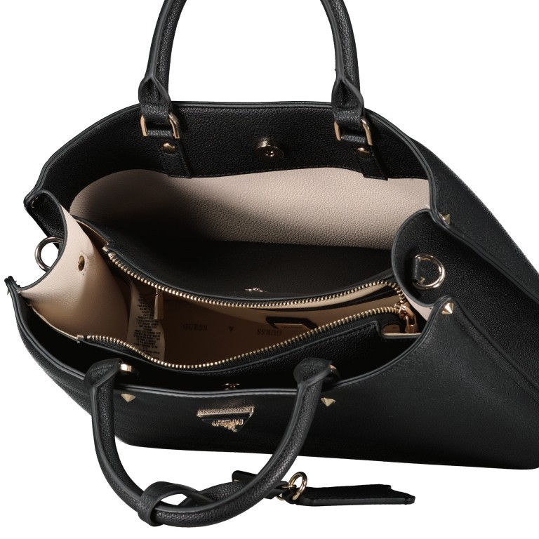 Handtasche Meridian Black, Farbe: schwarz, Marke: Guess, EAN: 0190231758433, Abmessungen in cm: 32x24x12, Bild 7 von 7