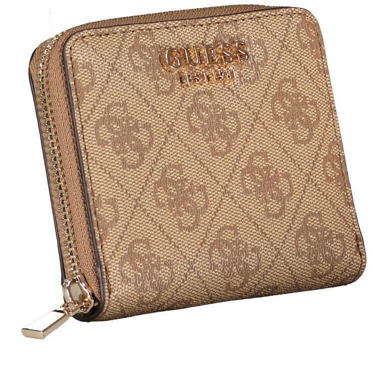 Geldbörse Laurel 4G-Logo Latte, Farbe: beige, Marke: Guess, EAN: 0190231715108, Abmessungen in cm: 11x9.5x2.5, Bild 2 von 4