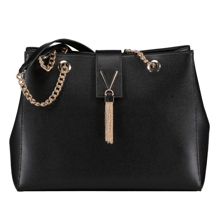 Handtasche Divina Nero Gold, Farbe: schwarz, Marke: Valentino Bags, EAN: 8058043478777, Abmessungen in cm: 37.5x27.5x14, Bild 1 von 5