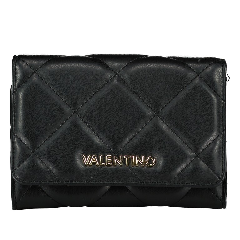 Geldbörse Ocarina Relove Recycle Nero, Farbe: schwarz, Marke: Valentino Bags, EAN: 8054942235404, Abmessungen in cm: 14.7x10x3, Bild 1 von 4