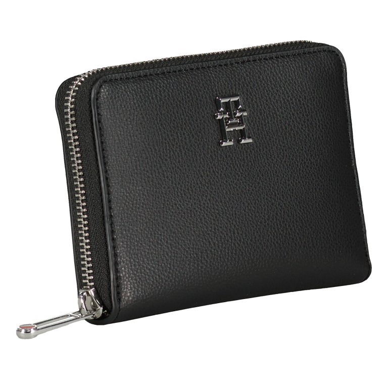 Geldbörse Essential Medium Wallet Zip Around Black, Farbe: schwarz, Marke: Tommy Hilfiger, EAN: 8720645812357, Abmessungen in cm: 14x10x2.3, Bild 2 von 4