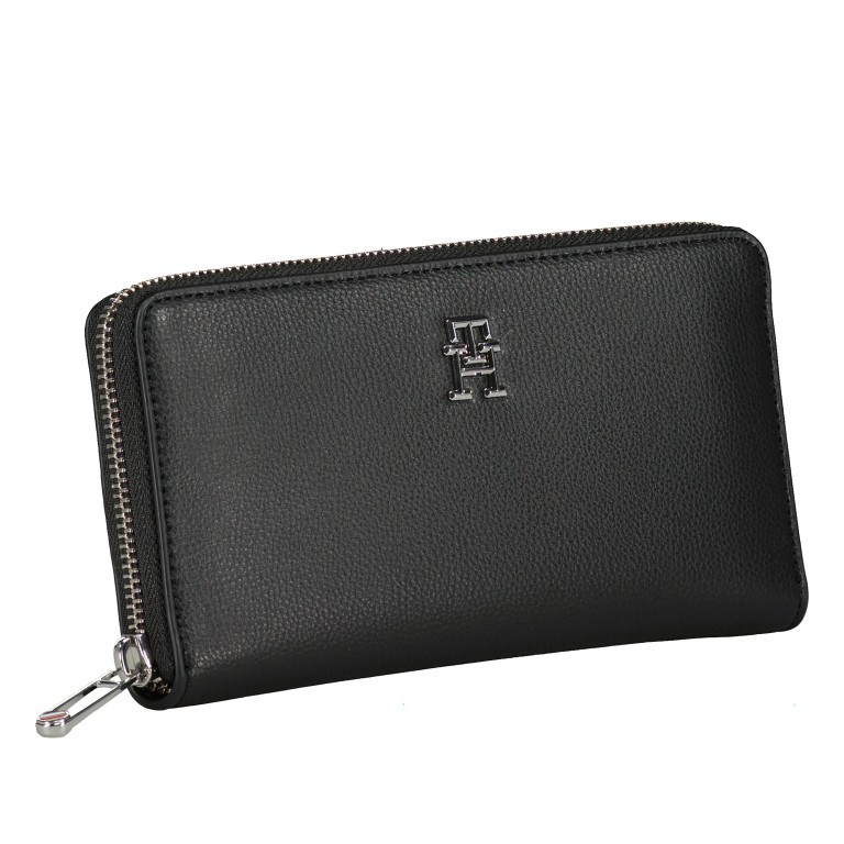 Geldbörse Essential Large Wallet Zip Around Black, Farbe: schwarz, Marke: Tommy Hilfiger, EAN: 8720645815266, Abmessungen in cm: 19x10x2.3, Bild 2 von 4